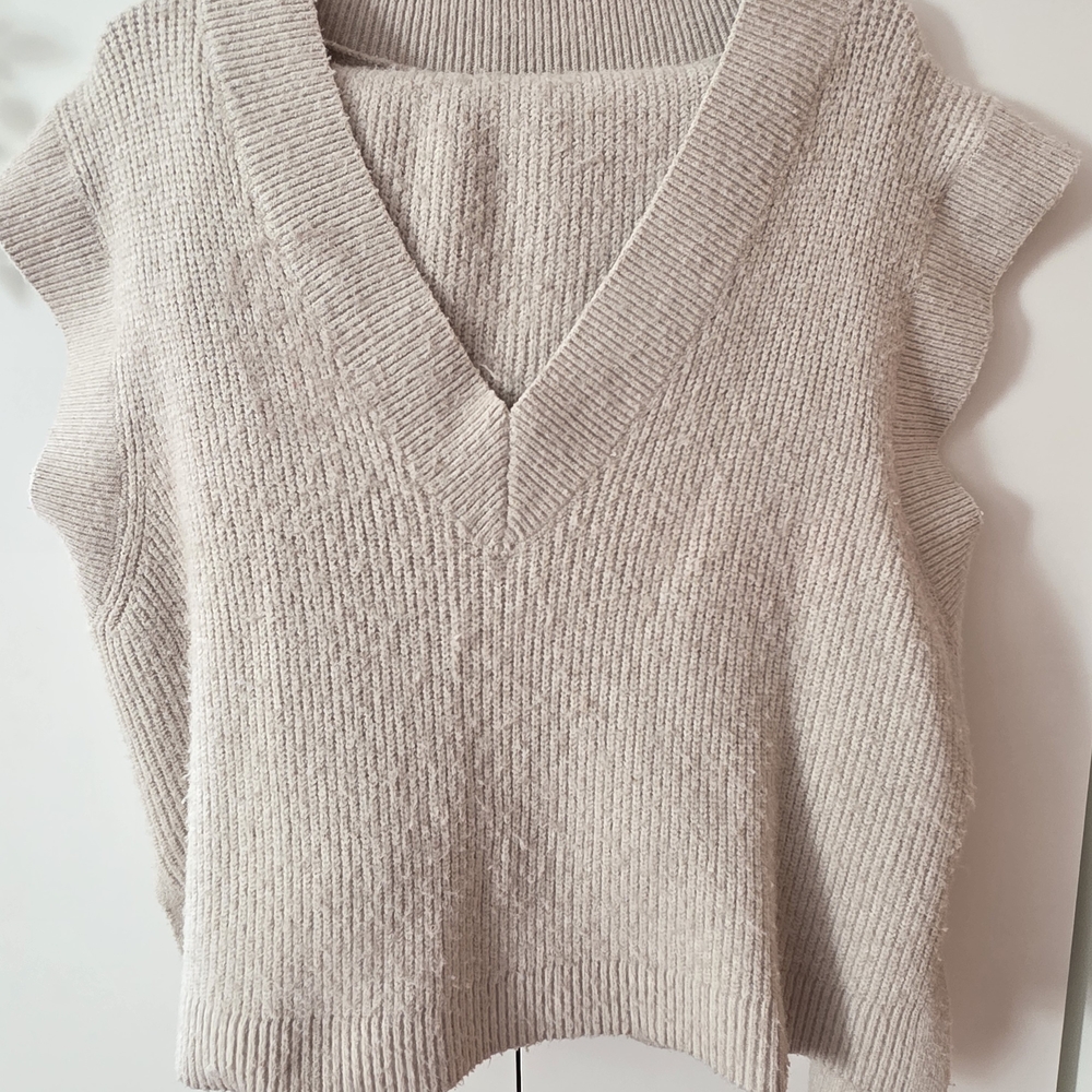 Cozy Beige Knit Sweater and Pants Set - Picture 2 of 7